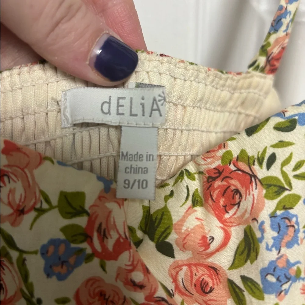Floral Cottagecore Sundress Vintage-Inspired Fit & Flare Dress Girls 9/10